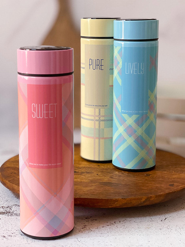 مج حراري للشاي مع فلتر ستانلس ستيل وزجاجة مياه 500 مل