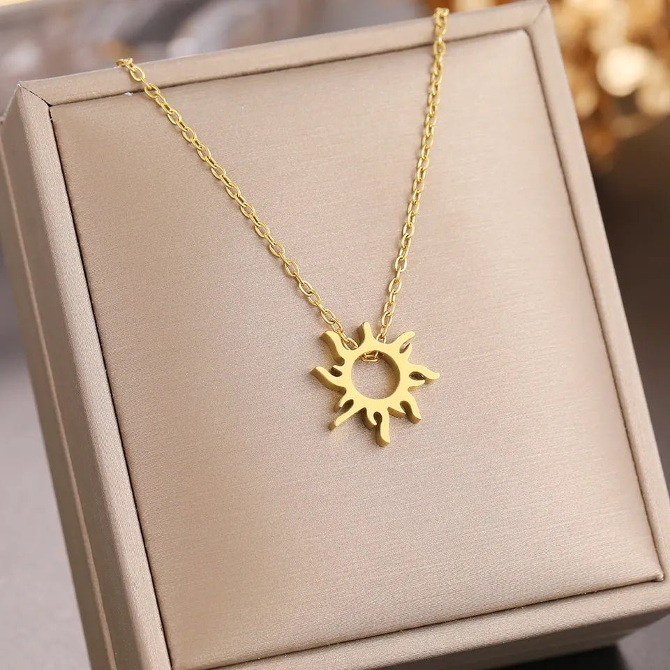 سلسلة ربانزل شروق الشمس - ستانلس 316 + بوكس زهرة عباد الشمس - batcino.com