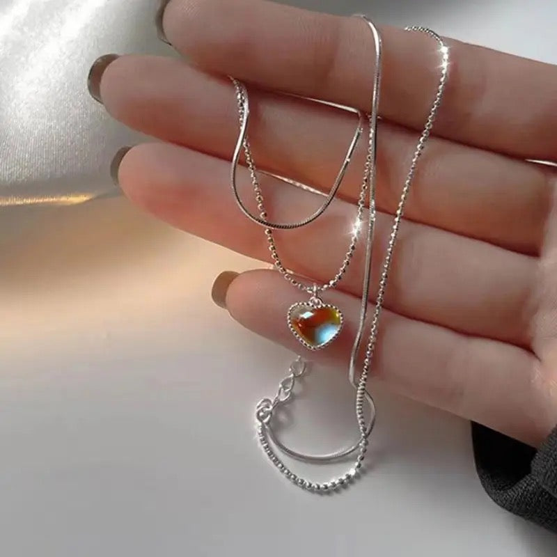 سلسلة قلب تصميم فرنسي مميز - batcino.com