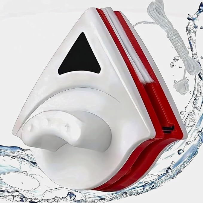 مساحة زجاج مغناطيسية مزدوجة الجوانب لتنظيف النوافذ مع إسفنجة إضافية، أداة منزلية لتنظيف وتلميع الشبابيك