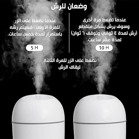 USB فواحة محمولة مضيئة وموزع زيوت عطرية للسيارة - المنزل- المكتب