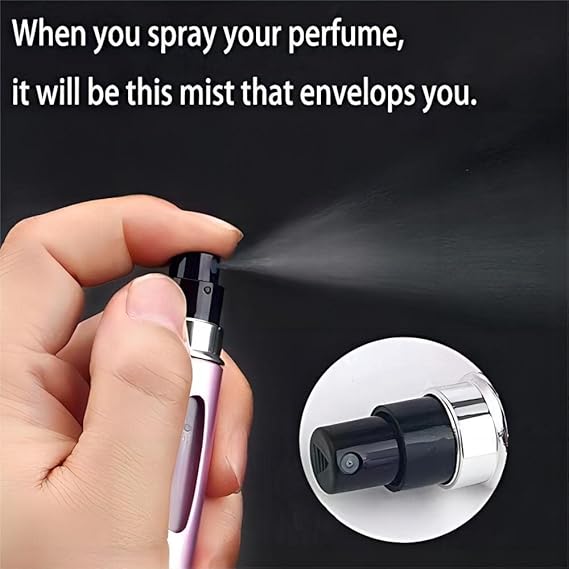 ٢ قطعة بخاخ عطر محمول قابلة لاعادة الملء - مناسب للجنسين زجاج عالي الجودة