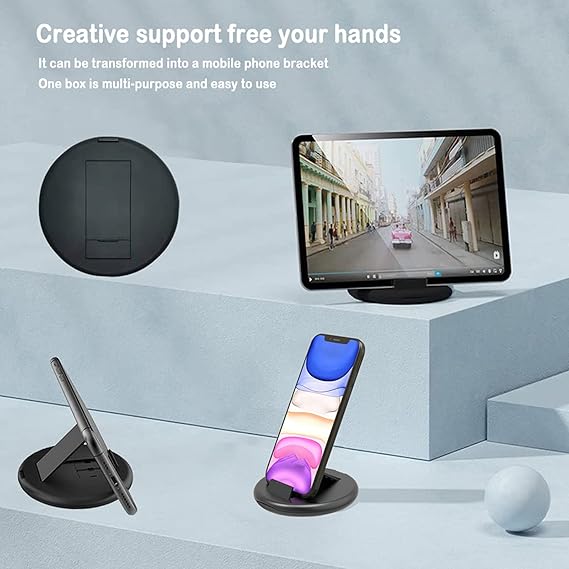 مجموعة محول كابل شحن متعدد 9 في 1 نوع سي إلى مايكرو لايتنينج ايه يمكن استخدامه كحامل موبايل - أسود)