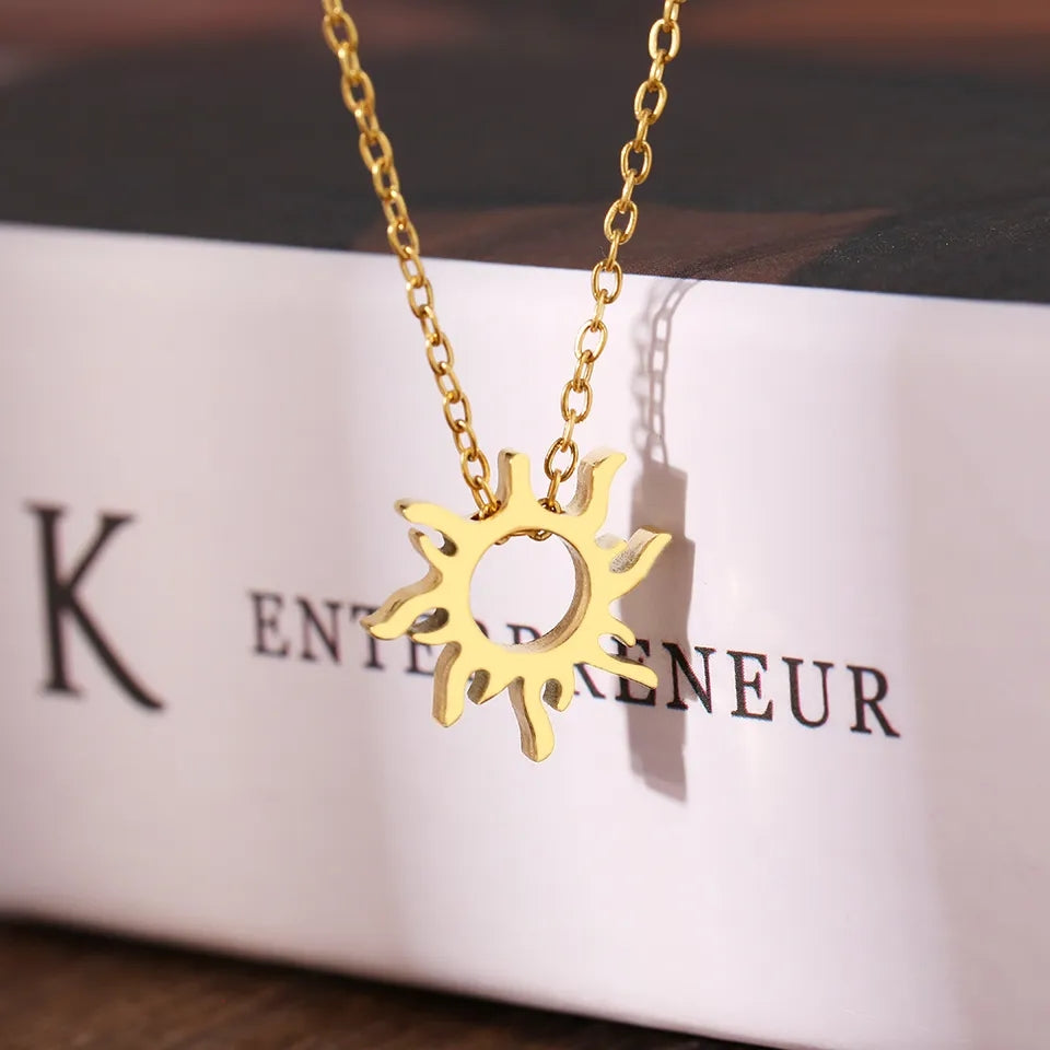 سلسلة ربانزل شروق الشمس - ستانلس 316 + بوكس زهرة عباد الشمس - batcino.com