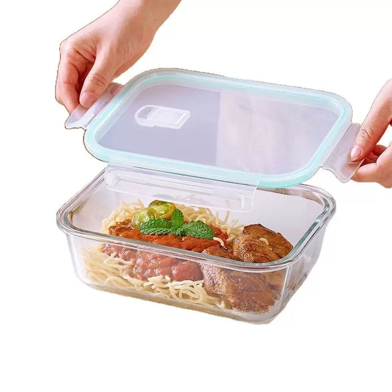 طقم حافظة طعام زجاج 3 قطع بأحجام مختلفة – محكمة الغلق وآمنة للاستخدام اليومي