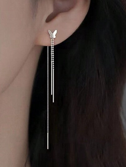 حلق بتصميم فراشه دروب ستانلس