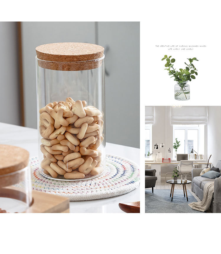 طقم كاندي 3 فطع زجاج بغطاء خشبي وحامل خشب