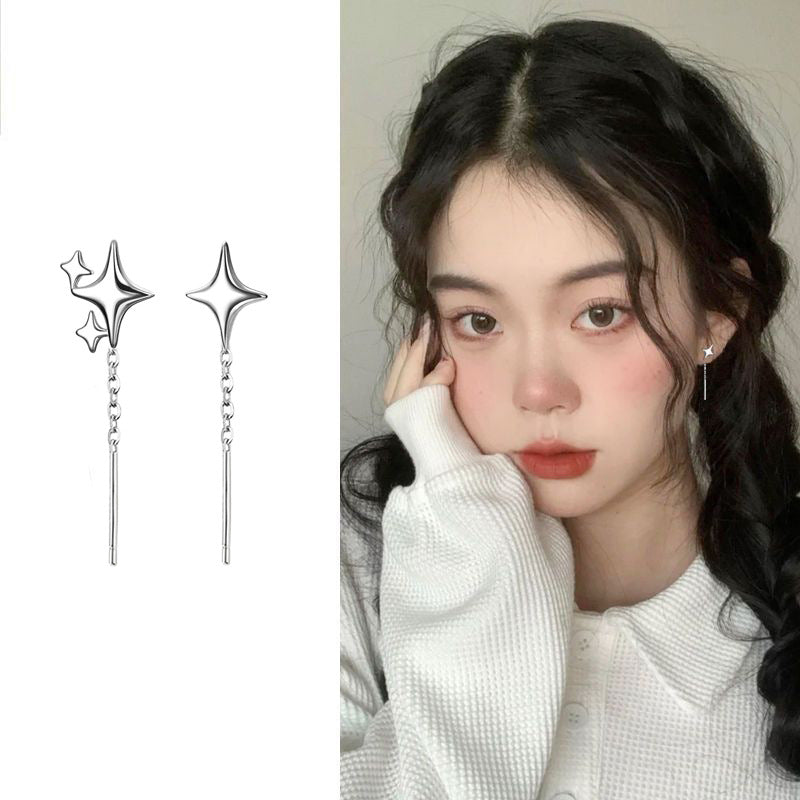 حلق بيرسينج مطلي ستانلس ستيل بتصميم نجوم متدلية