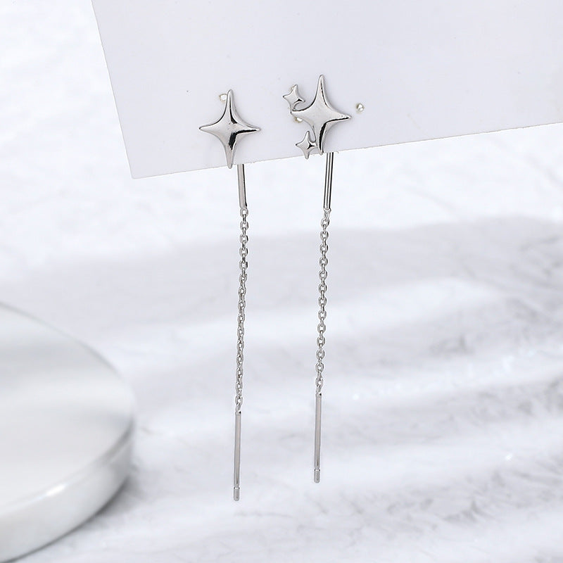 حلق بيرسينج مطلي ستانلس ستيل بتصميم نجوم متدلية