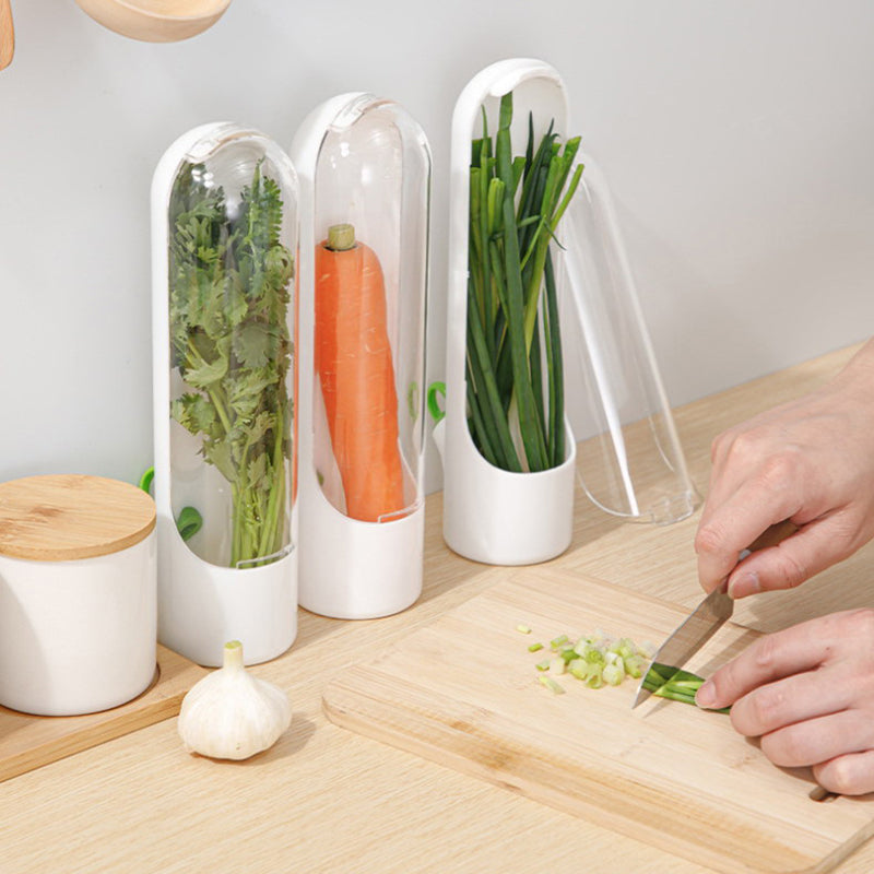 كبسولة حافظة للأعشاب للثلاجة حافظة اعشاب طازجة للكزبرة والنعناع والبقدونس و الشبت