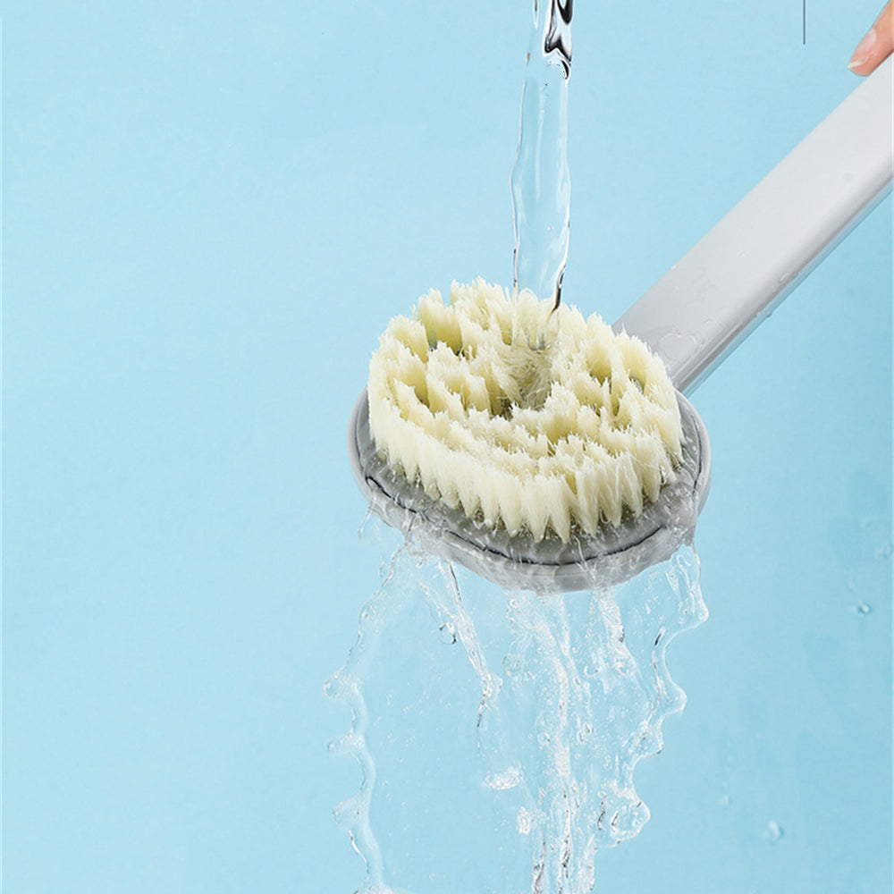 فرشاة استحمام  ناعمة بخزات شاور بمقبض طويل للدش 38 سم