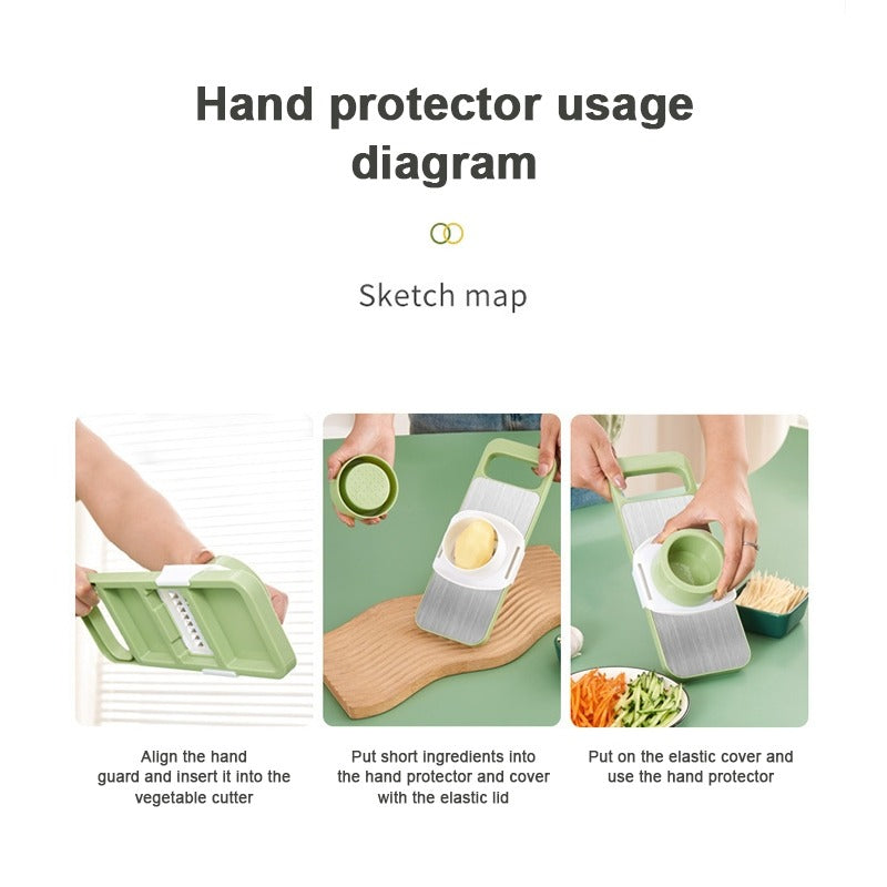 مجموعة قطاعة خضروات ومبشرة 5 في 1 - ستانلس ستيل جودة فائقة