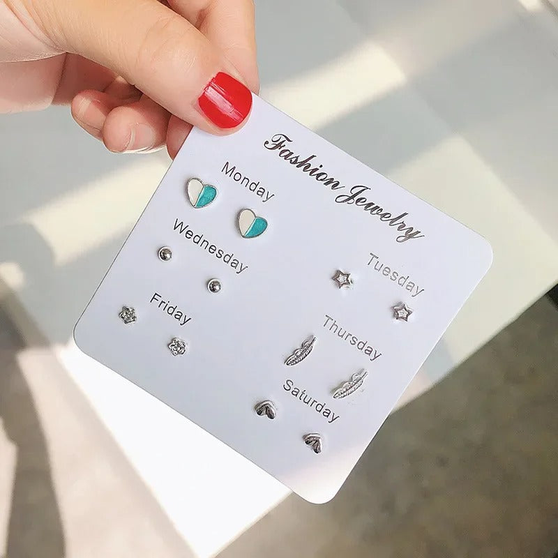 مجموعة متنوعة من 6 حلقان مختلفة