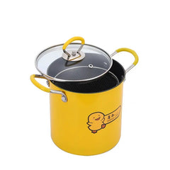 حلة تحمير بطوط تيفال بالباسكت وغطاء زجاجي المكونات: حلة + غطاء زجاج حراري + باسكت شبك + مقبض استانلس