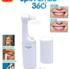 مبيض اسنان سبين سمايل 360 بسرعة 18000 لفة/الدقيقة - batcino.com
