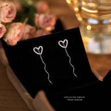 حلق قلب دروب مطلي فضه