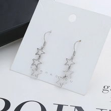 حلق نجوم دروب مطلي بفضه