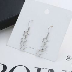 حلق نجوم دروب مطلي بفضه