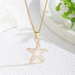 سلسلة نجمة بحر ذهبية بتصميم عصري