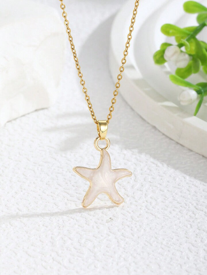 سلسلة نجمة بحر ذهبية بتصميم عصري