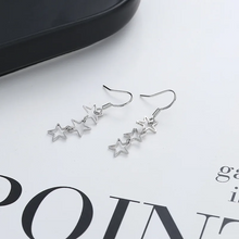 حلق نجوم دروب مطلي بفضه