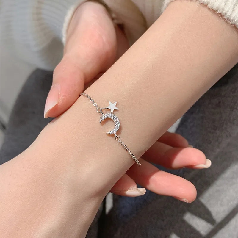 انسيال هلال ونجمة زركون - batcino.com