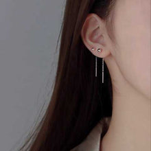 حلق برسينج مطلي بالفضه بتصميم بسيط ومميز