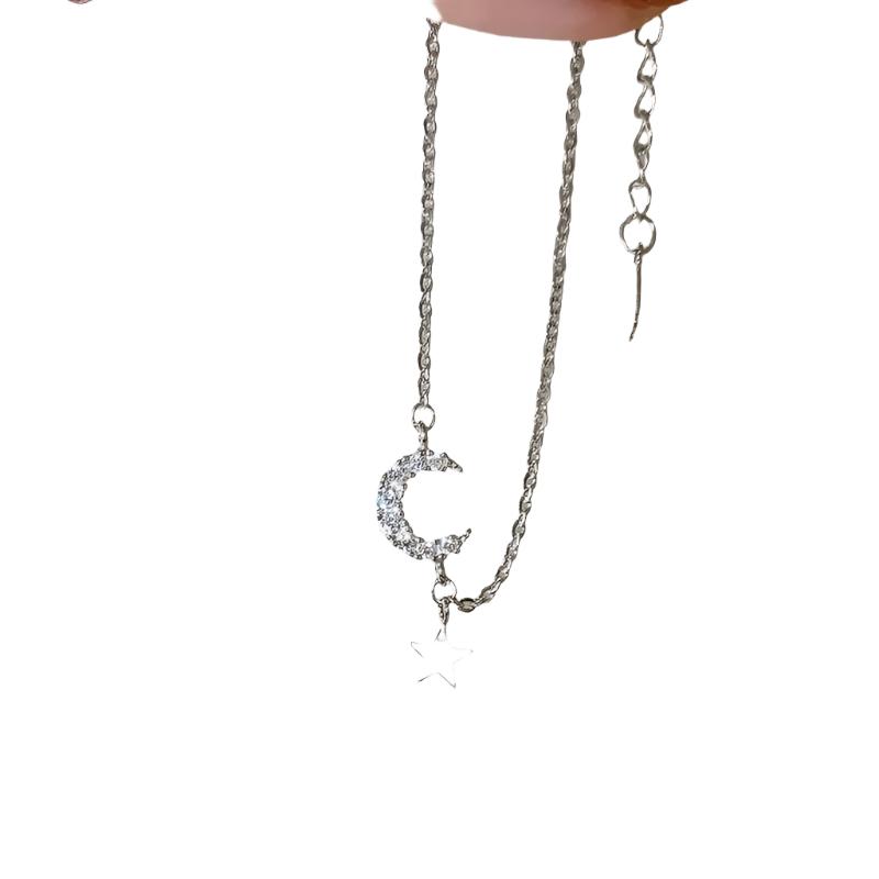 انسيال هلال ونجمة زركون - batcino.com