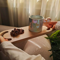 صنية الافطار والمشروبات الساخنة