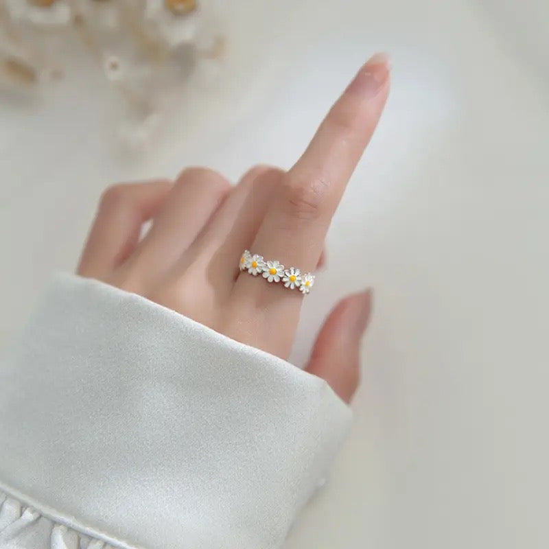 خاتم زهرة الياسمين - مقاس حر - batcino.com