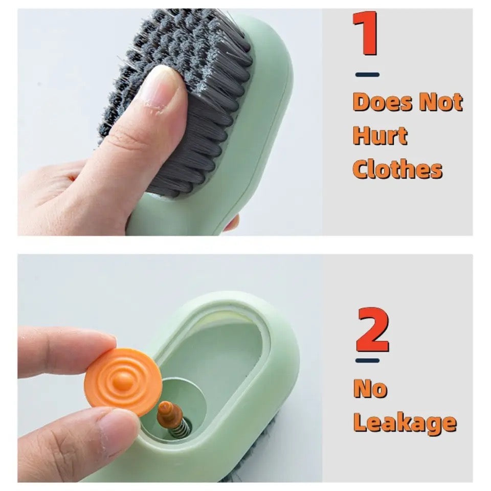 فرشاة بخزان للاحذية والملابس والصحون