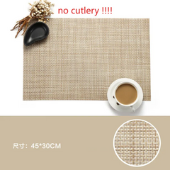 طقم مفارش 6 قطع سفرة و طاولة بي في سي بلاس ميت