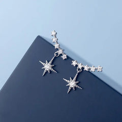 حلق النجوم بفصوص زركون - batcino.com