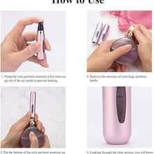 ٢  قطعة بخاخ عطر محمول قابلة لاعادة الملء - مناسب للجنسين زجاج عالي الجودة