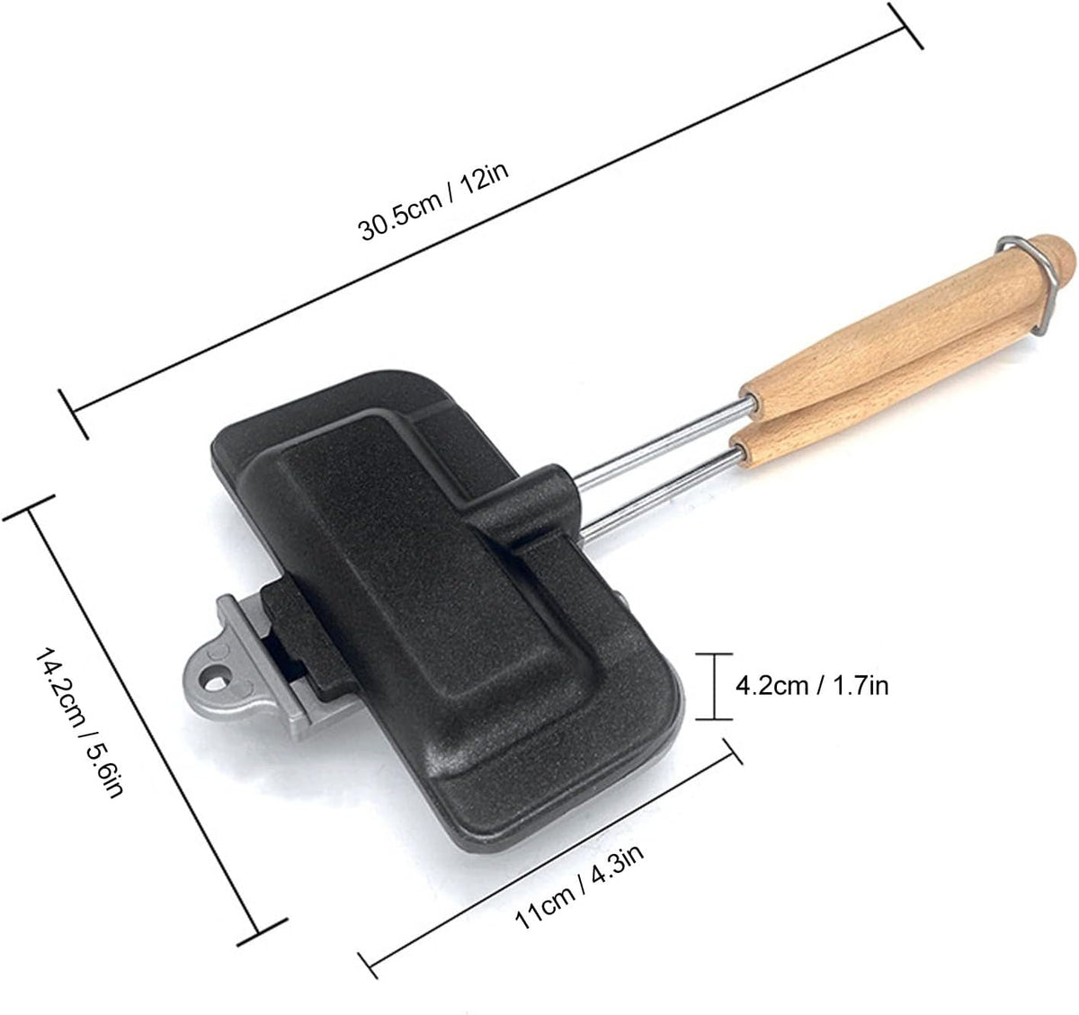 توستر ساندويتشات بوجهين من اواسيسجالور مقلاة غير لاصقة لصنع الجبن المشوي للافطار والبانكيك والاومليت