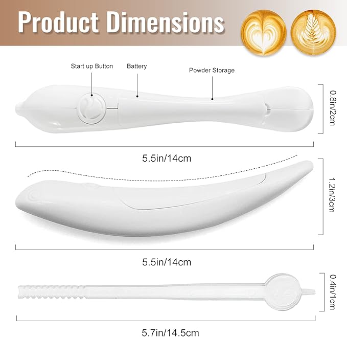 قلم كهربائي لفن اللاتيه، قلم نحت القهوة