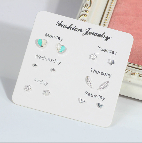 مجموعة متنوعة من 6 حلقان مختلفة