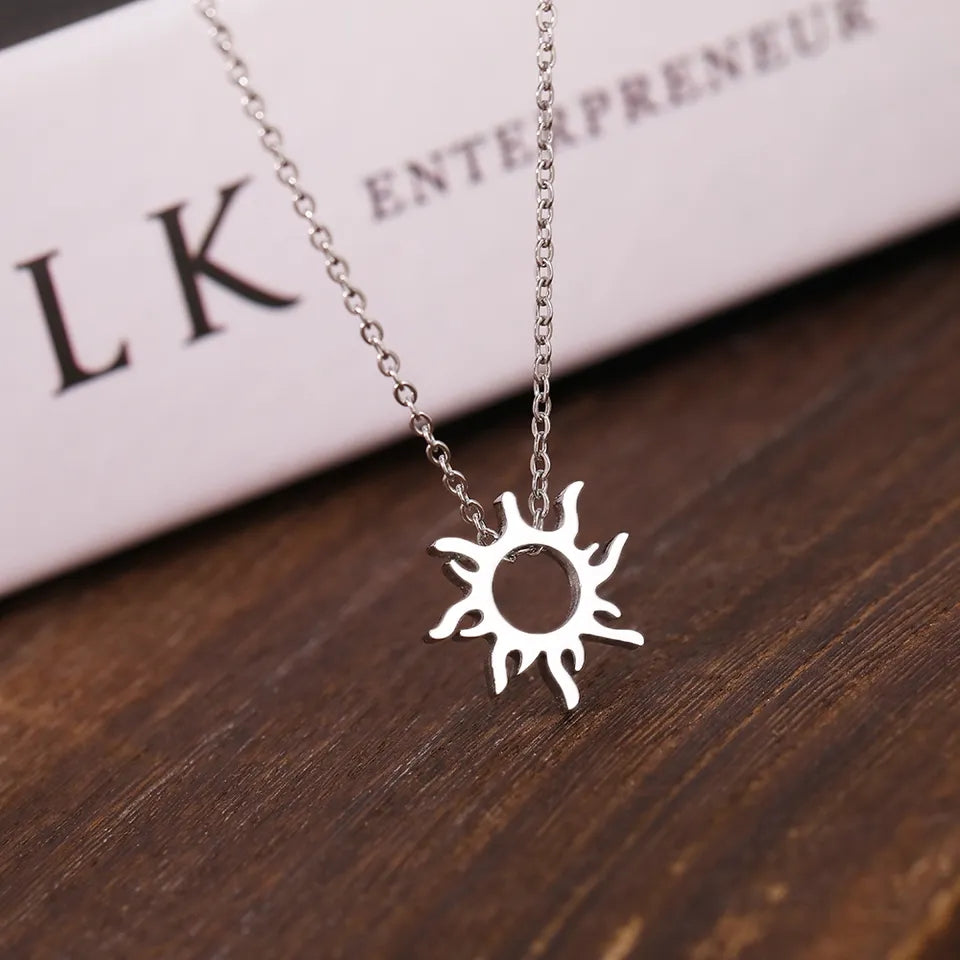 سلسلة ربانزل شروق الشمس - ستانلس 316 + بوكس زهرة عباد الشمس - batcino.com