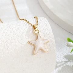 سلسلة نجمة بحر ذهبية بتصميم عصري