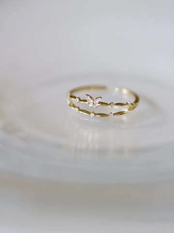 خاتم فراشة بتصميم توينز - batcino.com