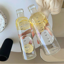 زجاجة مياه اكرييلك بي سي مع علامات زمنية للتشجيع علي شرب الماء