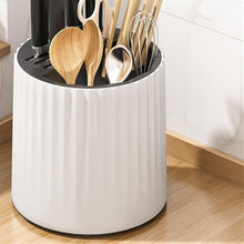 حامل ومنظم للسكاكين والمعالق قابل للدوران 360 درجة