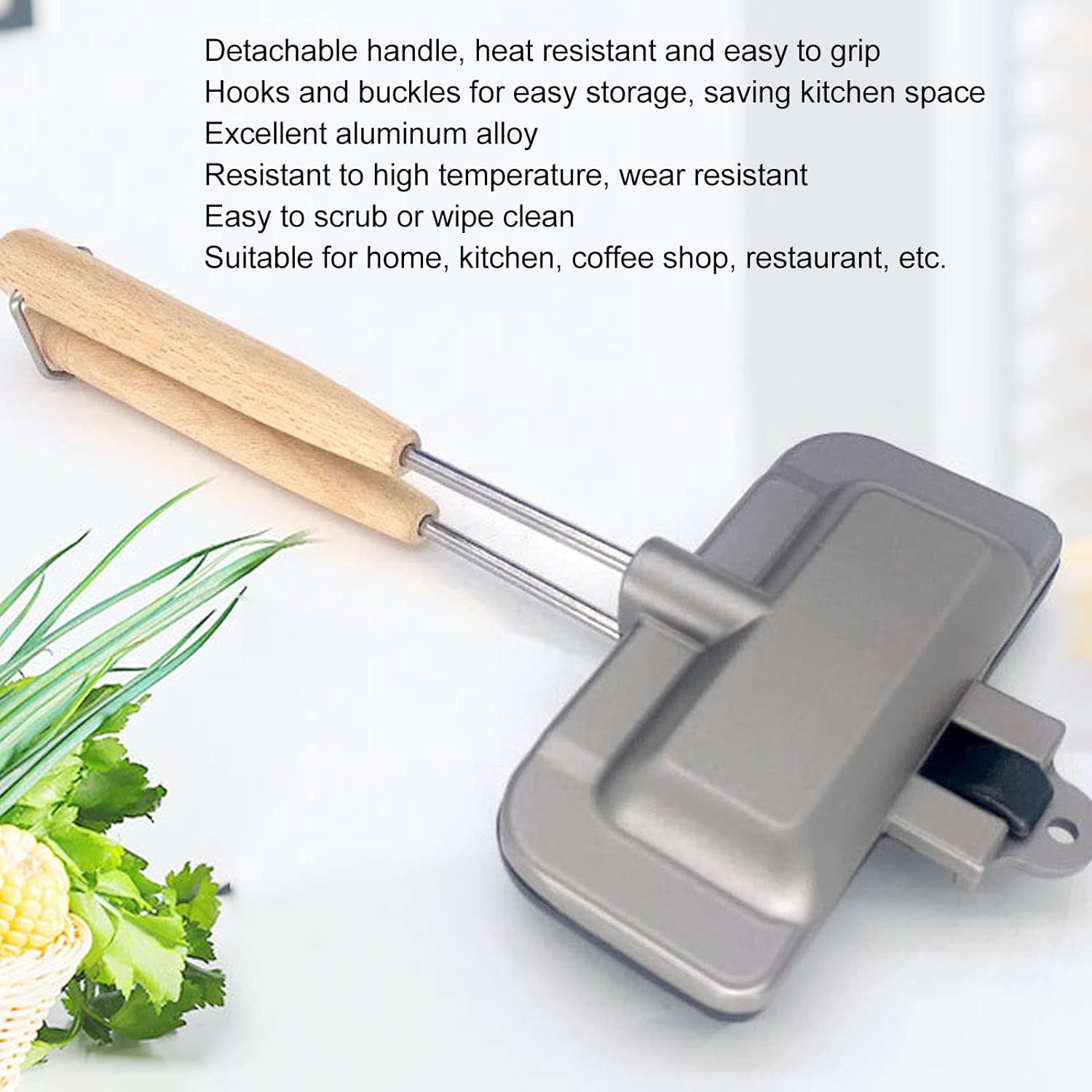 توستر ساندويتشات بوجهين من اواسيسجالور مقلاة غير لاصقة لصنع الجبن المشوي للافطار والبانكيك والاومليت