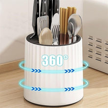 حامل ومنظم للسكاكين والمعالق قابل للدوران 360 درجة