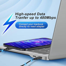 مجموعة محول كابل شحن متعدد 9 في 1 نوع سي إلى مايكرو لايتنينج ايه يمكن استخدامه كحامل موبايل - أسود)