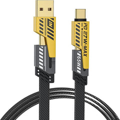 كابل متعدد الاستخدام 4 في 1 USB كابل معدن من الخارج نحاس من الداخل