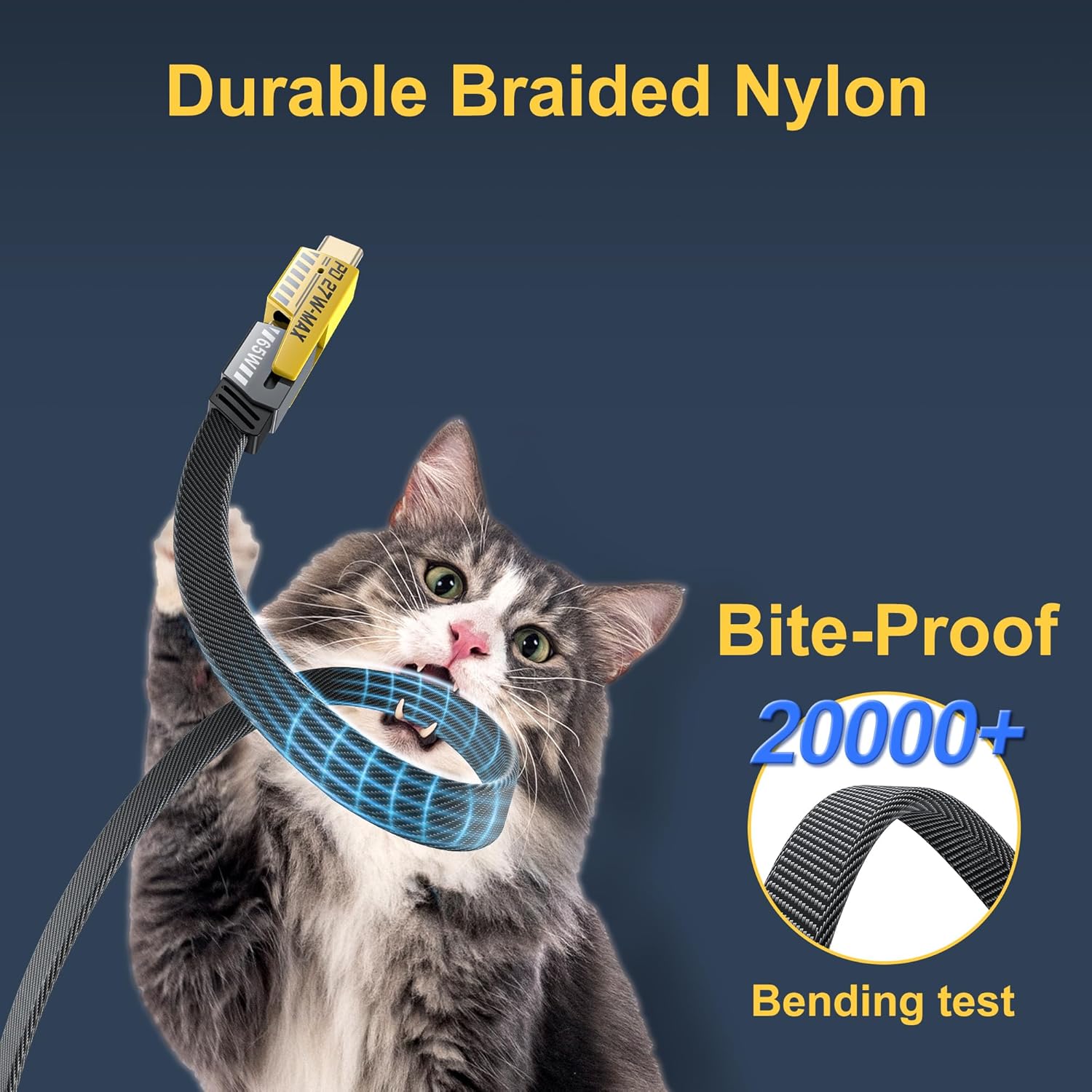 كابل متعدد الاستخدام 4 في 1 USB كابل معدن من الخارج نحاس من الداخل