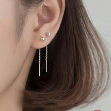 حلق برسينج مطلي بالفضه بتصميم بسيط ومميز