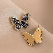 حلق فراشة مع فصوص زركون - batcino.com