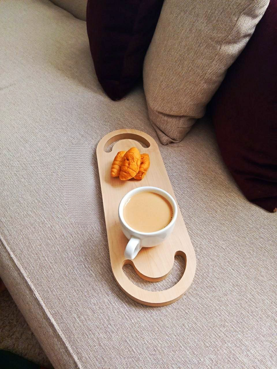 صنية الافطار والمشروبات الساخنة